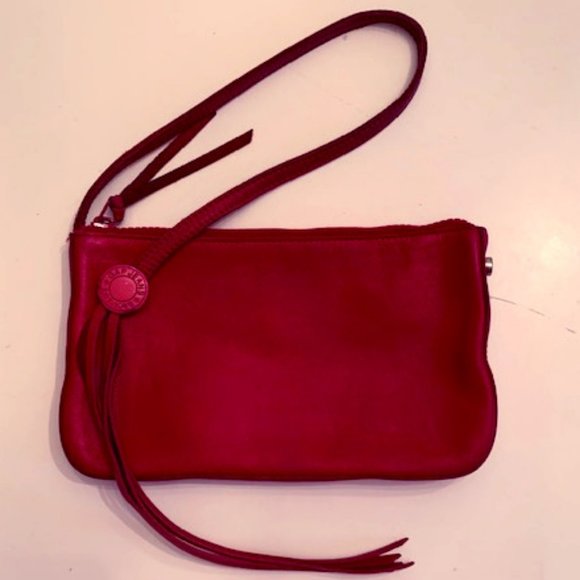 GAP Pink Leather Purse - Strap or Wristlett - Picture 1 of 6